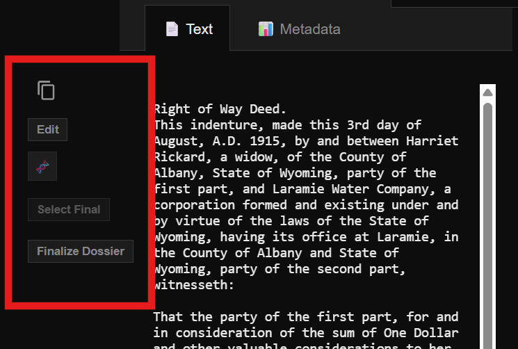 Results viewer tool tray